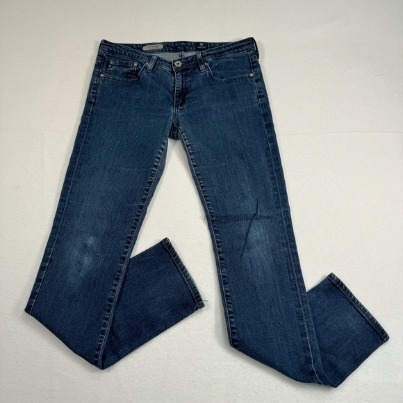 Adriano Goldschmied The Stevie Slim Straight Jean Womens Size 29 Low Rise Dark - Picture 1 of 15